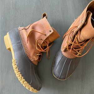 L.L. Bean Tan and Brown Duck Boots